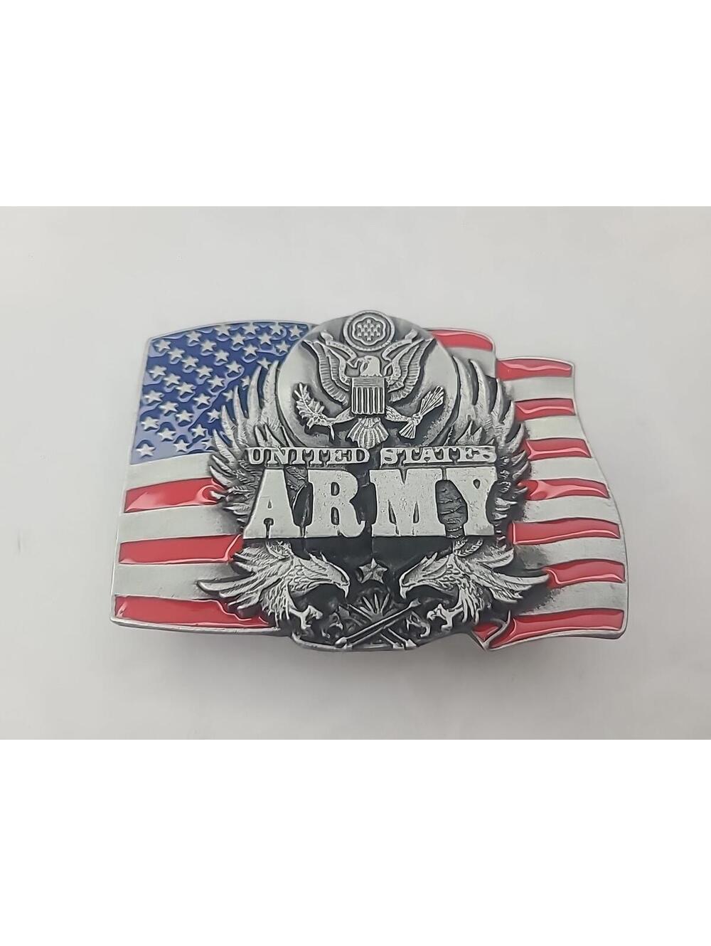 Vintage Siskiyou United States Army Pewter Belt Buckle #B-92, 1991, USA Made